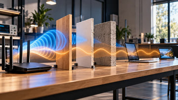 Comparaison de la portée WiFi 2,4 GHz et 5 GHz à travers différents matériaux