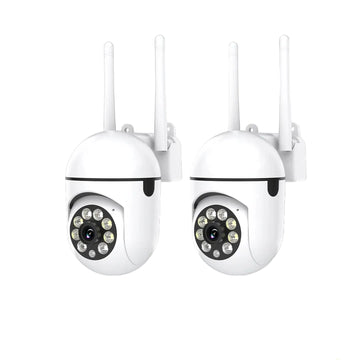 Caméra WiFi 1080P Lot de 2 PTZ 360° - WiDuo® Pro