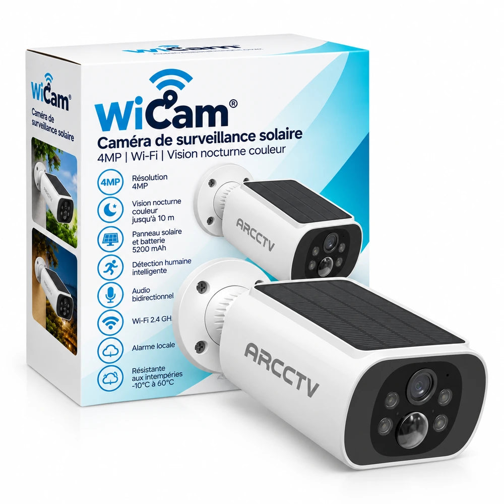 WiCam Pro caméra solaire avec emballage
